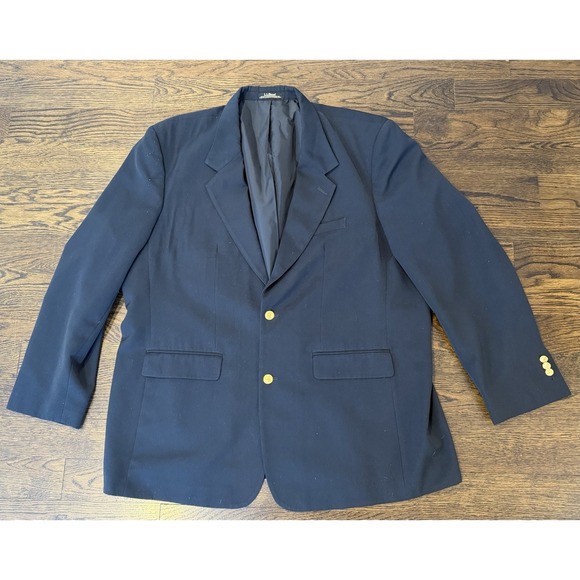 LL Bean Sport Coat Blazer Jacket Mens 52 Tall 52T Black Wedding Work Big